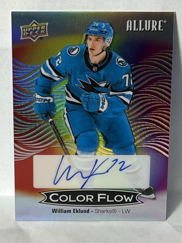 William Eklund 2024-25 UD Allure Color Flow Full Rainbow Auto #CFA-WE ...