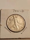 1941-d Walking Liberty Half Dollar, 90% Silver, USA 50c Coin