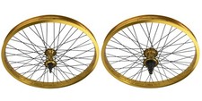 20x2.125 Bmx Bike Alloy Front Or 9t Cog Rear Wheel 48 Spoke Sealed Bearing Gold 20x2.125 Bmx Bike Alloy Front Or 9t Cog Rear Wheel 48 Spoke Sealed Bearing Gold