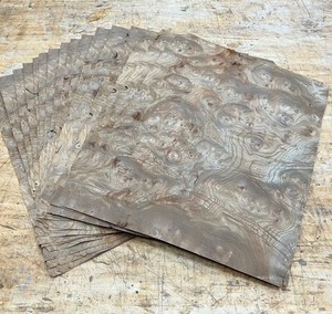 Carpathian Elm Burl Raw Wood Veneer 15" x 21", .025" thick (1/40")