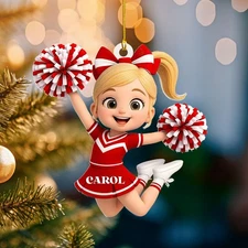 Cheerleader Ornaments Cheerleading Christmas Gift Girls Ornament Cheer Team