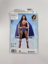 Simplicity S0224 Authentic DC Comics Wonder Woman COSTUME 14 - 22 UNCUT Pattern