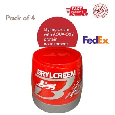 BRYLCREEM Styling Hair Cream With Aqua Oxy Original 125ml - 4 Packs