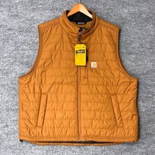 Carhartt Rain Defender Lightweight Insulated Vest Brown 2XL OV2286-M NWT Mens