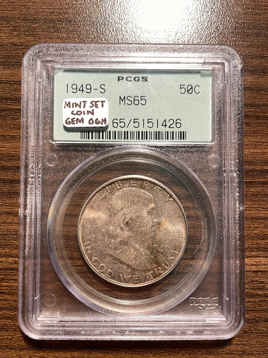MS 65 Graded 1949 Year Franklin Half Dollars (1948-1963) for sale