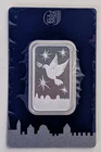 HOLY LAND MINT DOVE OF PEACE 1/2 OUNCE SILVER BAR IN ASSAY CARD SKU IL000030