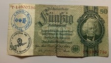 3. Reich - 50 Reichsmark - Berlin den 30. M&auml;rz 1933 - doppelt gestempelt