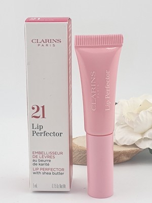 Clarins Lip Perfector Soft Pink glow Shimmer 21 Lip Gloss 5ml NEU mit Sheabutter
