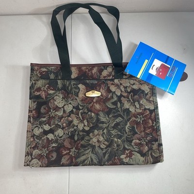 Ricardo Beverly Hills Floral Tapestry Carry-on Tote Bag 16x 13 Vintage NEW NWT