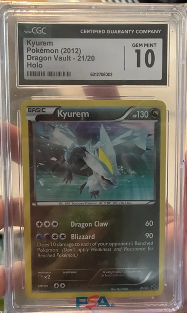 Kyurem Dragon Vault 21/20 Holo Rare 2012 English Pokémon TCG CGC 10
