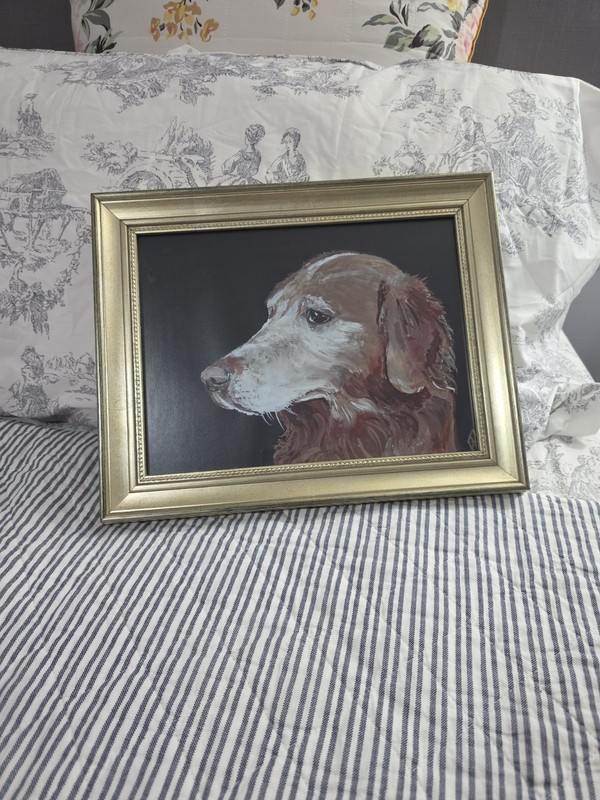 Robins Egg Gallery Judy Hen Print Golden Retriever