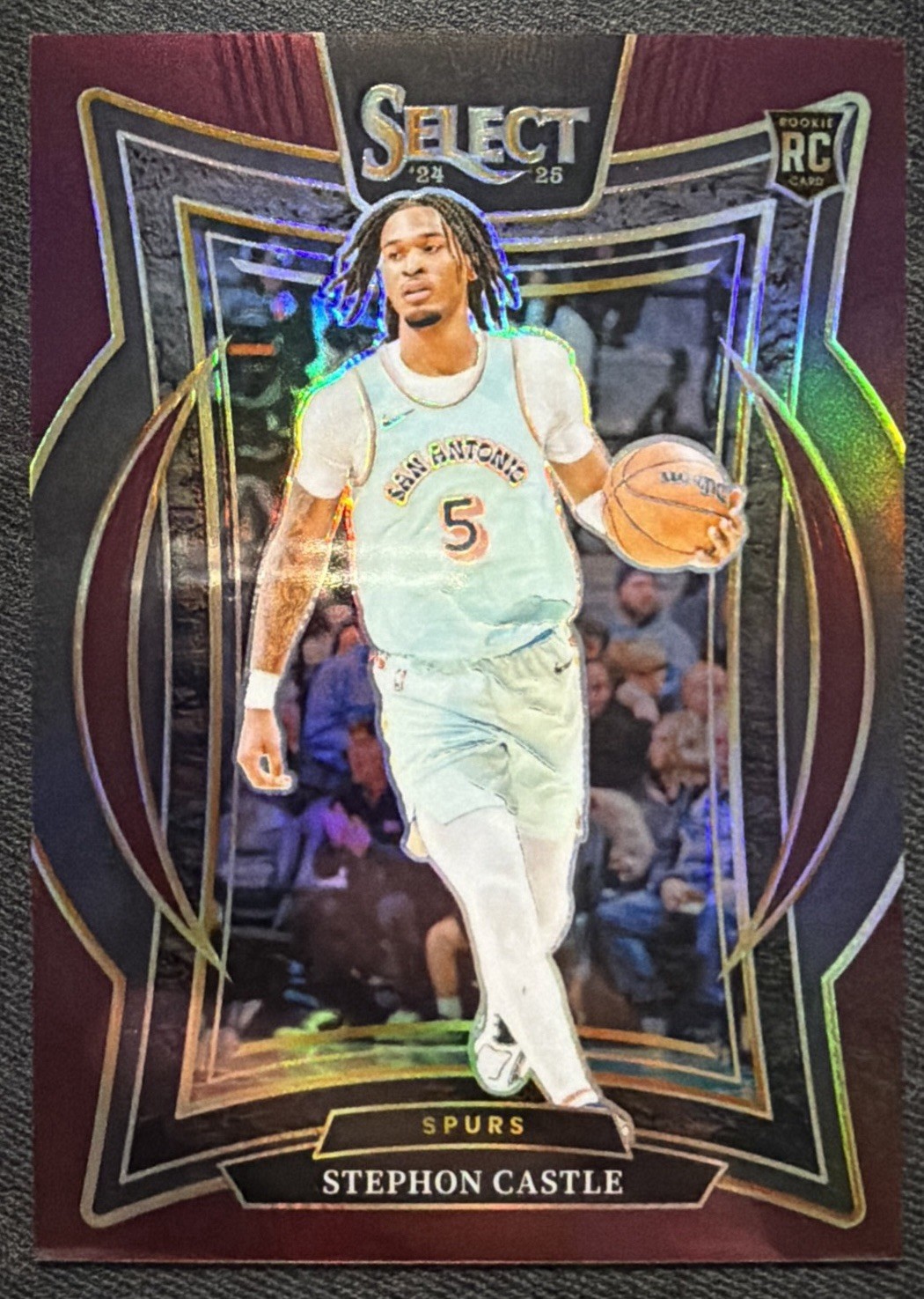 2024-25 Panini Select - Concourse Stephon Castle #72 Maroon Prizm /175 (RC)
