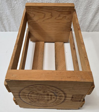 Vintage Napa Valley Wood Box 20 CD DVD Video Game Display Storage Crate Wooden