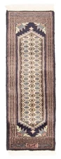 Traditional Hand-Knotted Bordered Area Rug 1'1" x 3'0" Wool Carpet