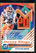 2025 Myles Garrett Patch Auto Panini Donruss Jersey Kings /10 #JK-MGT Browns