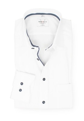 Marvelis men's business shirt long sleeve non-iron modern fit, textured, New Kent