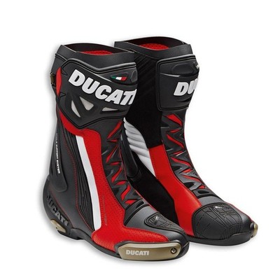 Ducati Corse V5 Air Stiefel rot schwarz perforiert Motorrad Racing Reitstiefel OY