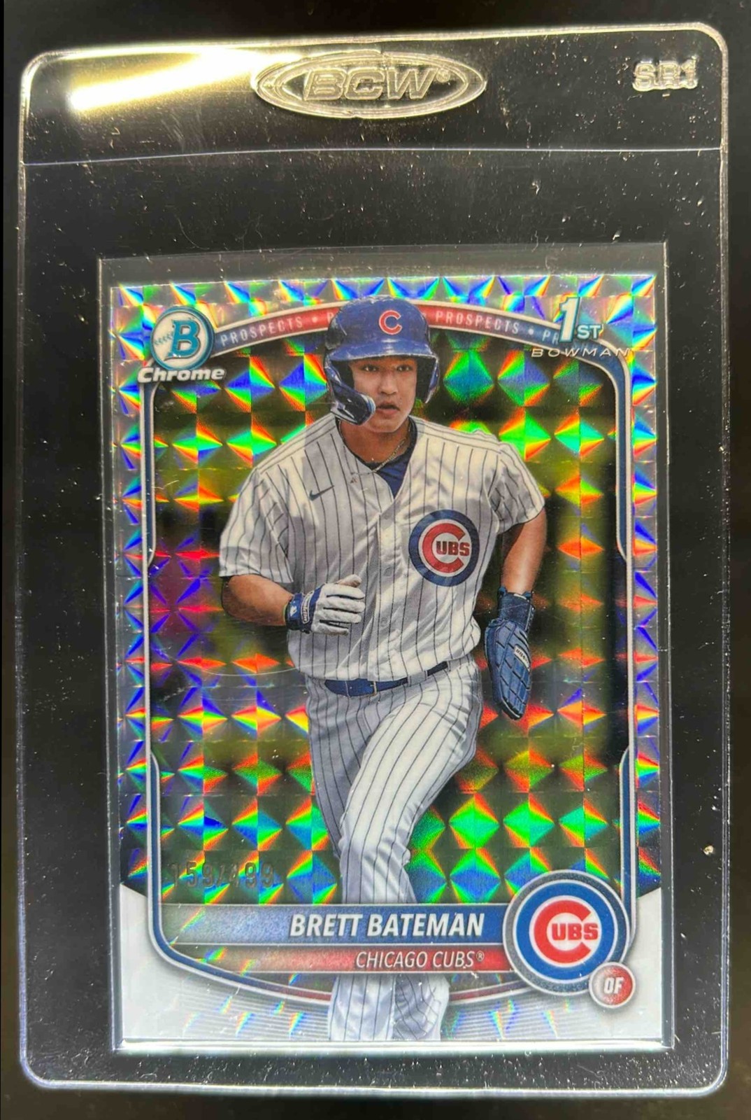 2025 Bowman Chrome Brett Bateman Geometric Refractor 1st #/499 Cubs