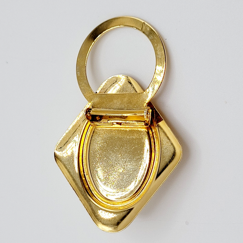 Elegant Classic Large Oval Faux Pearl Gold Tone Hinged Vintage Scarf Ring Clip - 第 4/18 張圖片