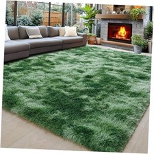 8x10 Area Rugs for Living Room, Ultra Soft Fluffy Large 8x10ft Tie-dyed Green