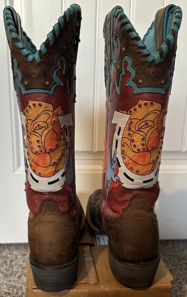 ¡¡¡SÚPER RARO Y DIFÍCIL DE ENCONTRAR!!!  Botas Billie Mujer Ariat Quincy Colección Bronco Talla 8B Foto 3 de 4