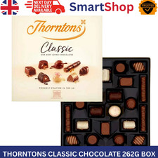 THORNTONS CLASSIC  CHOCOLATE 262G BOX/MILK ,WHITE & DARK CHOCOLATES UK SELLER .