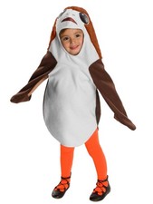 Star Wars Toddler Boys Porg Halloween Costume Hooded Romper  Tights Set 3T-4T