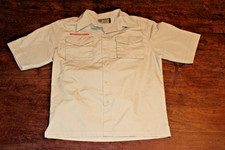 Boy Scouts of America BSA Youth Shirt Tan Large Plain No Patches Short Sleeve