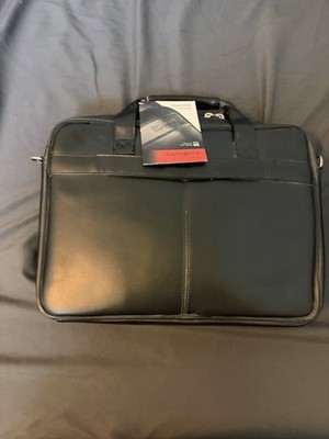 Samsonite Leather Business Case for Laptop Black Leather NWT 48073-1041