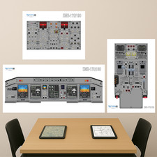 Embraer E175 / E170 E-Jet Cockpit Poster – Pilot Familiarization Training – E170