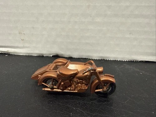 VINTAGE LESNEY MATCHBOX No. 66 HARLEY DAVIDSON MOTORCYCLE w/ SIDECAR ~