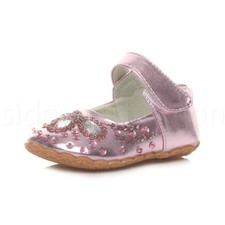 Baby Mädchen Kleinkinder Strass flache Pailletten Gummisohle Mary Jane Schuhe Größe