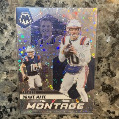 Drake Maye 2025 Panini Mosaic #1 Montage No Huddle Silver Prizm SP Patriots MVP?