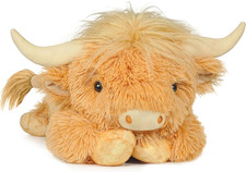 Weighted Highland Cow Stuffed Animals, 4.2 Lbs Weighted Highland Cow Plush for K