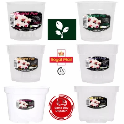 GROWTH TECHNOLOGY Clear orchid pots. 9/12/13/15/17/19/21cm flower pots garden plastic pots