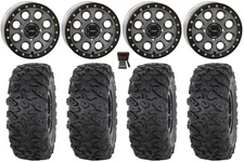 System 3 SB-7 Bdlk 18" Wheels Ti 4+3 37" Roctane T4 Tires Textron Wildcat XX