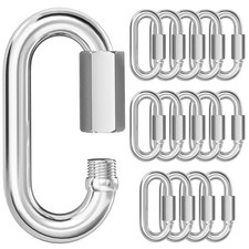 KINLINK Quick Link Chain Connector, 304 Stainless M6-2.45IN, Silver-15PC