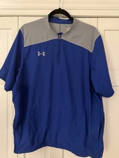 Under Armour Baseball Cage Jacket Men  s Small Blue And Gray