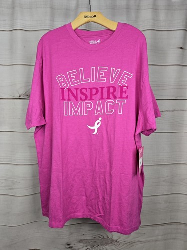 Susan G. Komen Believe Inspire Impact T-Shirt Cancer Awareness Mens 2XL Pink #E - Picture 5 of 6