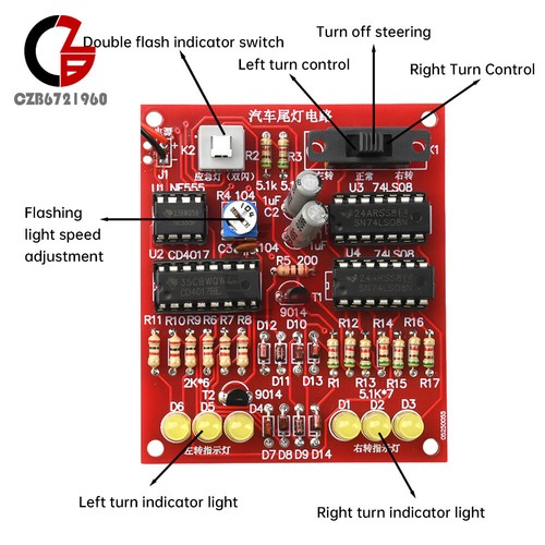 DIY Simulation Auto Licht Löten Elektronik Kit mit Batterie Box Schweißen Lernen - Bild 3 von 26