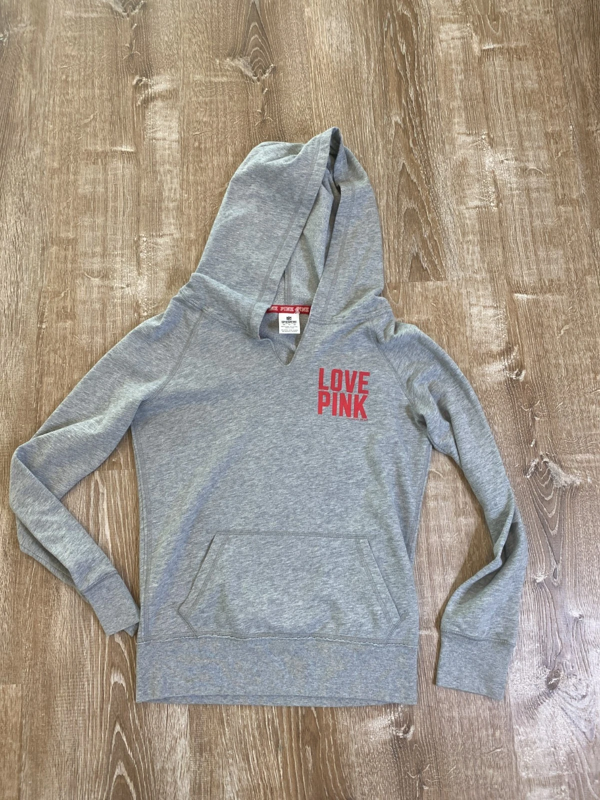 UNDERCOVER Victorias Secret New England Patriots XS grigio pullover scollo a V felpa con cappuccio us intime ottimeioni