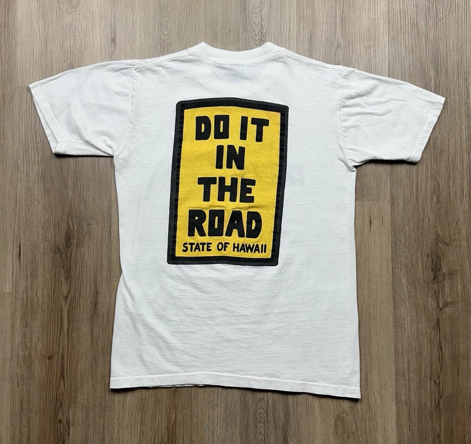 Camiseta vintage años 60 Crazy Shirts Hawaii Why Don’t We Do It para hombre mediana divertida Foto 2 de 4