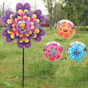 Double-Layer-Flower-Windmill-Wind-Spinner-Pinwheel-Kids-Toys-Yard-Garden-Decor-D