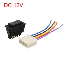 Universal 2 In 1 Dc 12v 5 Pin Car Power Window Switch W Wiring Harness Socket