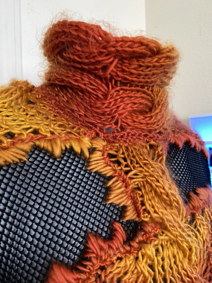 Suéter Tejido Japonés Para Hombres Pequeño Pullover Avant Garde Archivo Malla Web Abierto RARO Foto 2 de 4