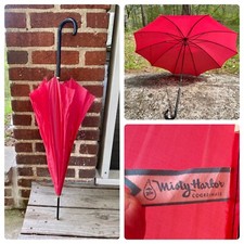 VTG 50s 60s Misty Harbor Pink Nylon Parisol PK Pointed Mod Umbrella Costume