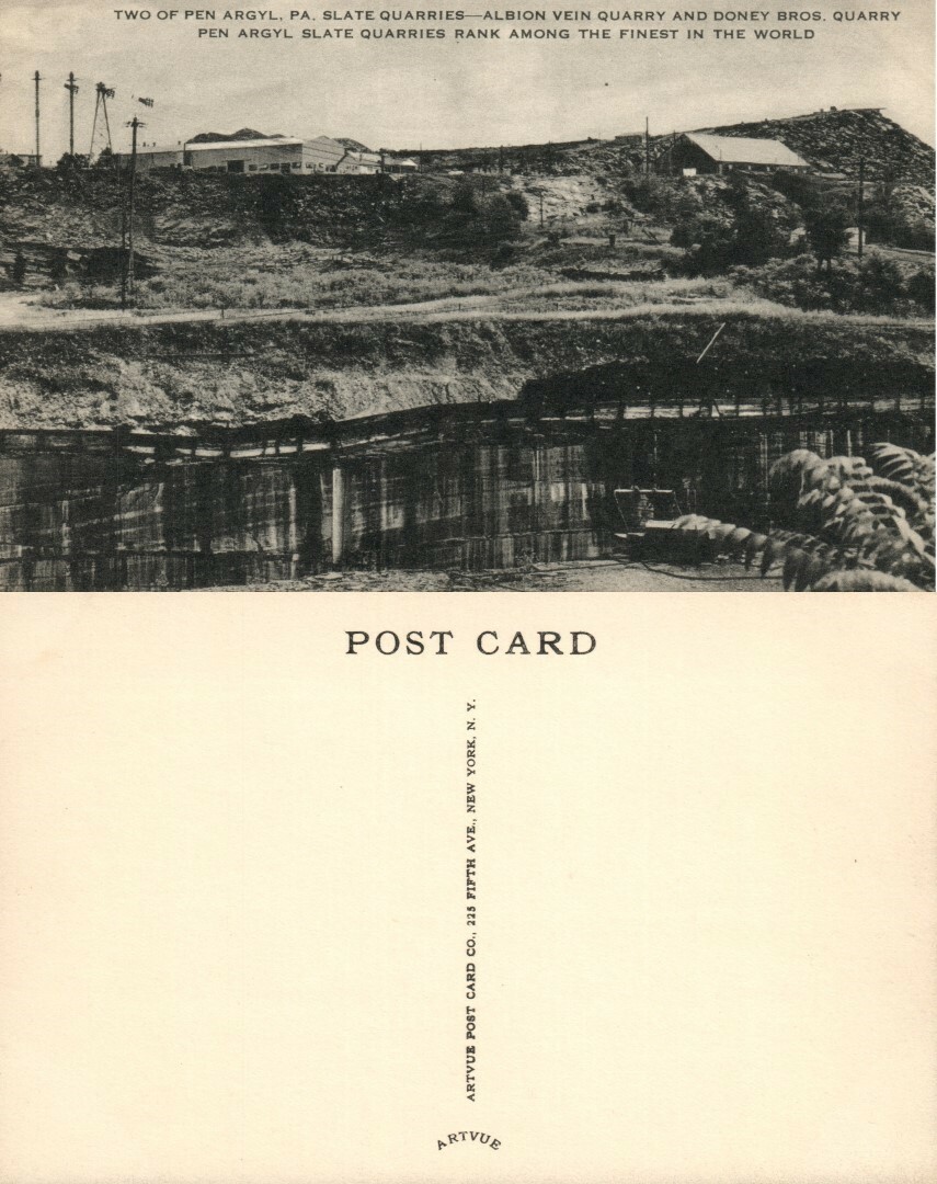 PEN ARGYL PA SLATE QUARRIES ALBION & DONEY BROS. ANTIQUE POSTCARD eBay