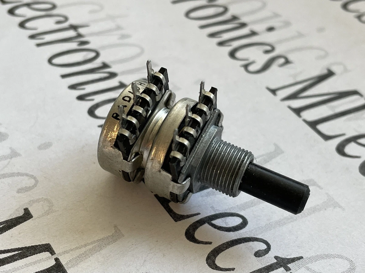 1x Radiohm Potentiometer Carbon Dual Gang 100KCx100KC revers Log