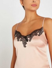 AGENT PROVOCATEUR AMELEA PINK / BLACK CAMISOLE TOP SMALL / AP2 / 8-10 BNWT 