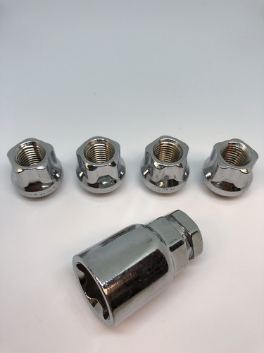 Locking Lug Nuts Wheel Locks 12x1.25 Chrome Bulge Acorn Fits Nissan - Foto 11